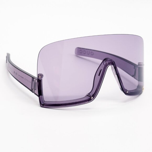 NEW GUCCI GG1631S 011 SUNGLASSES WOMEN VIOLET SHIELD EYEWEAR GUCCI - Picture 5 of 12